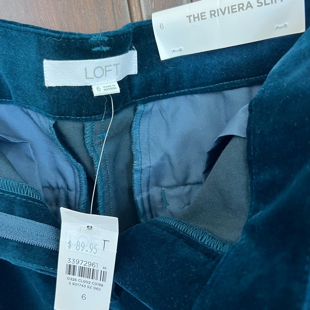 LOFT Soft Corduroy Pants in Deep Blue - Picture 4 of 4